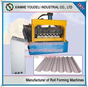 Metal Roof Ridge Cap Roll Forming Machine with Automatic Cutter